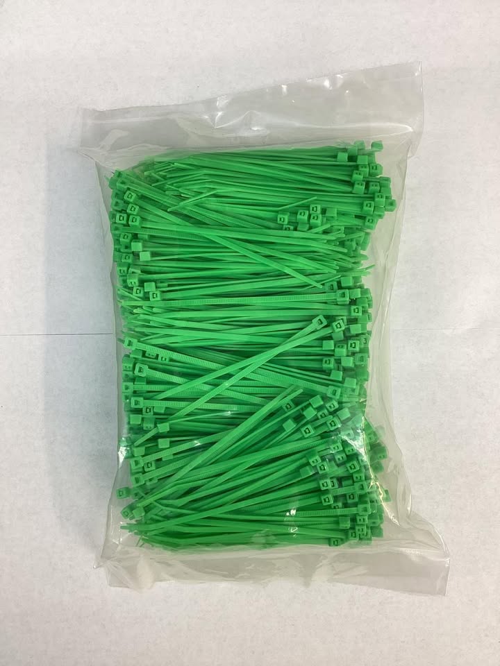 4.1” Fluorescent Green Cable Ties, 1000 ct.