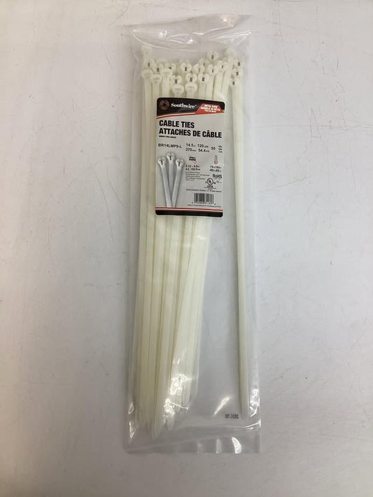 Southwire 14.5” Cable Ties With Metal Barbs, 50ct