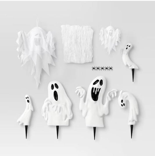 18pc Ghosts Scene Setter Halloween Decorative Prop Kit - Hyde and EEK! Boutique