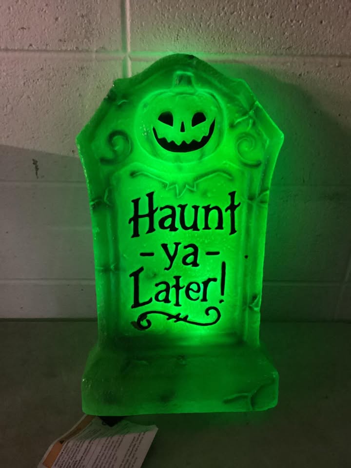 Hyde and EEK! Boutique Haunt-Ya-Later! Plastic Glow Tombstones, 21 in