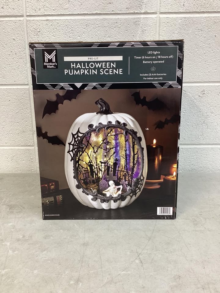 Member's Mark 13.75" Pre-Lit Pumpkin Scene