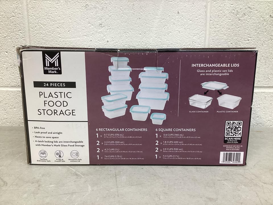 Member's Mark 24-Piece Plastic Food Storage Set