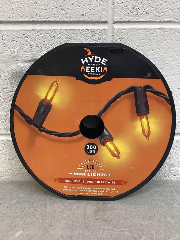 300ct LED Flicker Free Miniature Glass String Lights Orange - Hyde and EEK! Boutique Fall