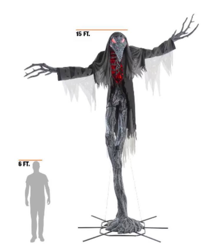 15 ft. Grave & Bones Giant-Sized Animated LED Gally-Crow