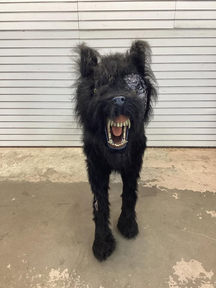5.5 ft. Gruesome Grounds Animated LED Fear Valley Wolf