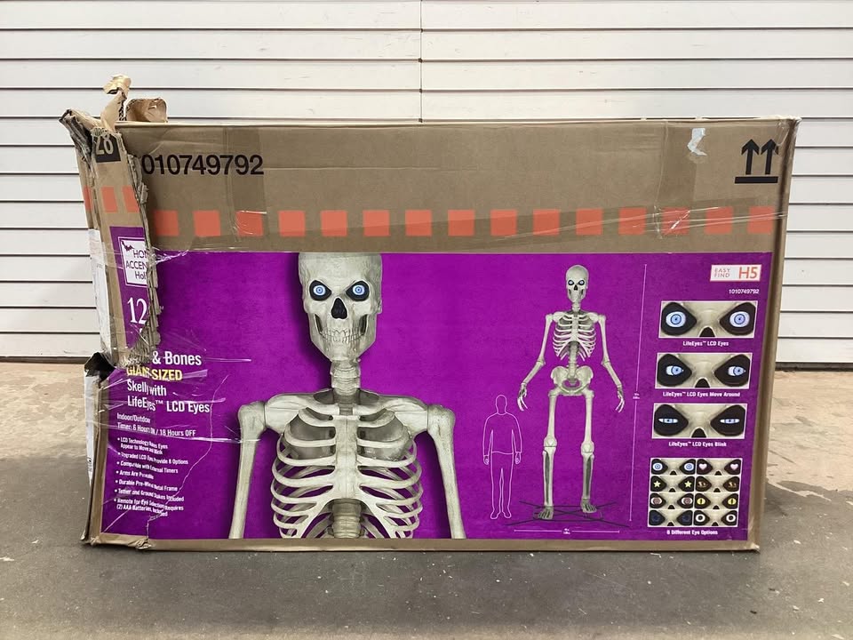12 FT Giant-Sized Skelly with LifeEyes LCD Eyes