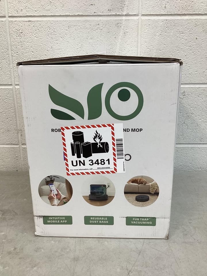Lightly Used bObsweep Bio Self-Emptying Robot Vacuum & Mop with 100-Day Dock, and Activated Bio-Based Plastic Charcoal Odor Filtration