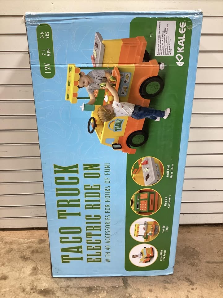 Taco Truck 12V Ride-On with Accessories