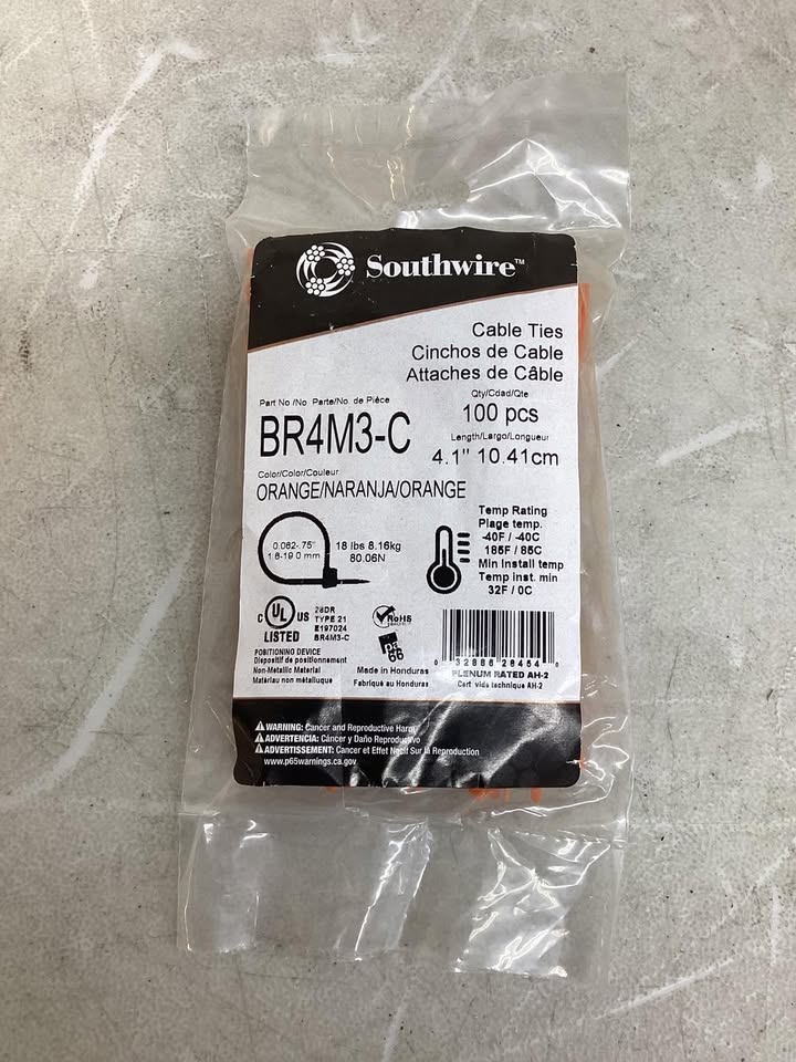 Southwire Orange Cable Ties