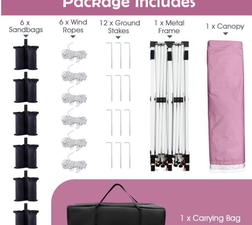 Costway 10 X 20 FT Pop up Outdoor Canopy Tent with Carry Bag
