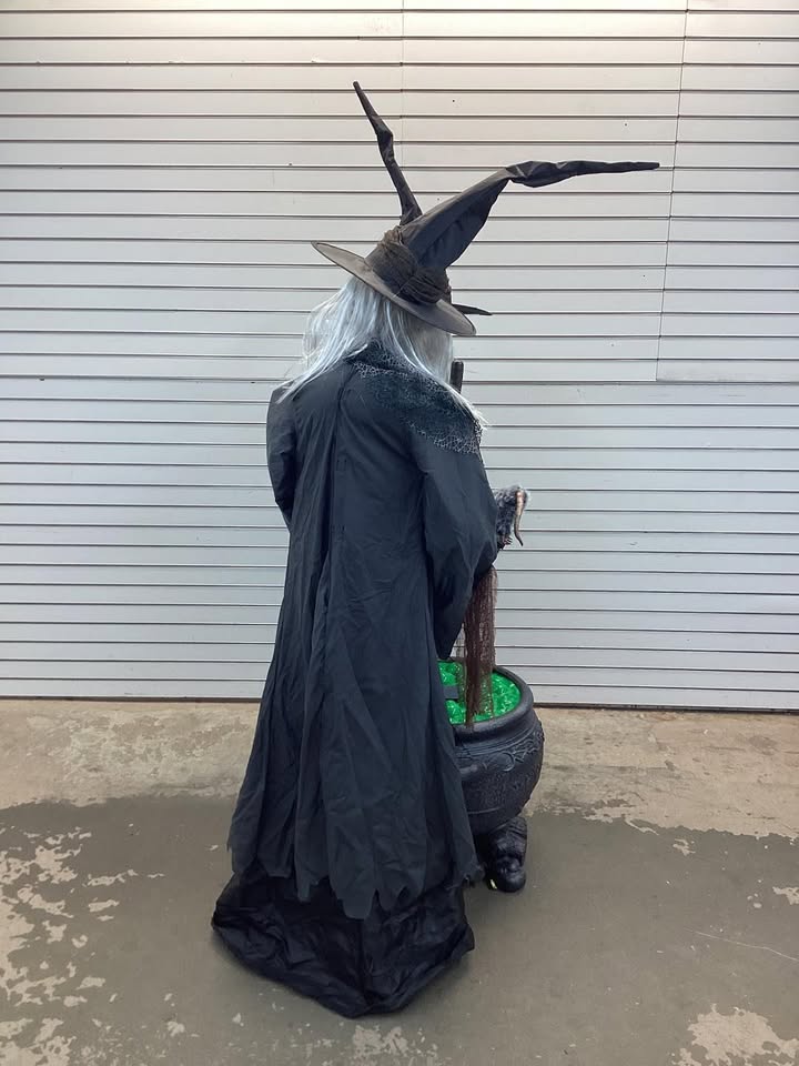 Home Accents Holiday 6.5 ft. Gruesome Grounds Animated LED Witches Scene