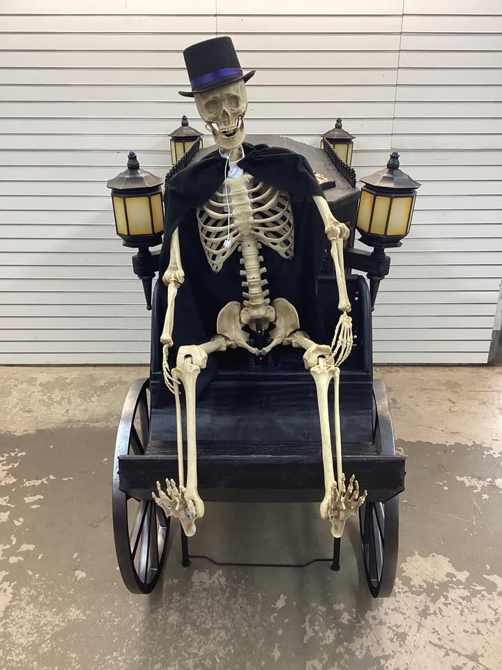 Accents Holiday 5 FT Grave & Bones Animated LED Hearse