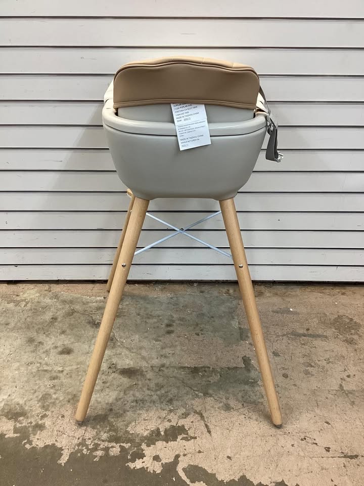 3-in-1 Convertible Wooden High Chair with Cushion