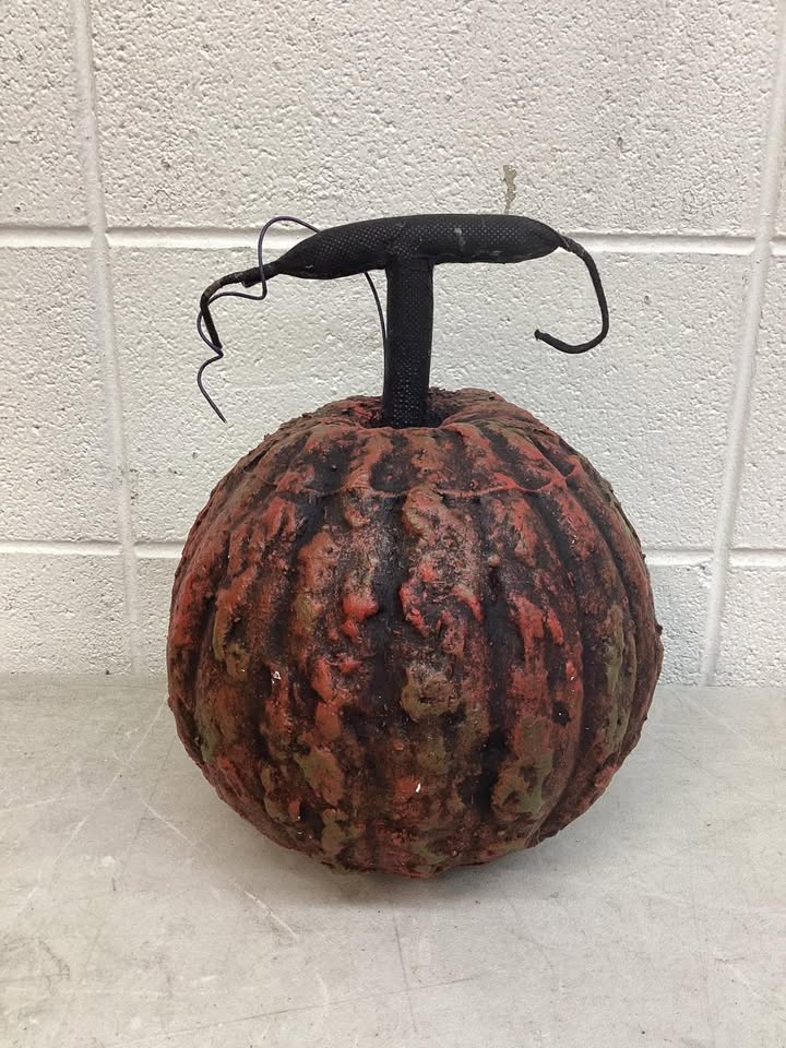 Light-Up Talking Rotten Jack-O’-Lantern Foam Halloween Decoration