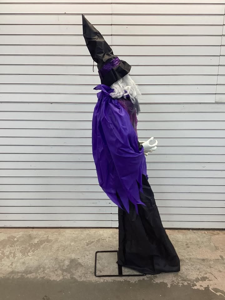 Haunted Hill Farm 6 ft Lifesize Animatronic Witch with Lights and Sound