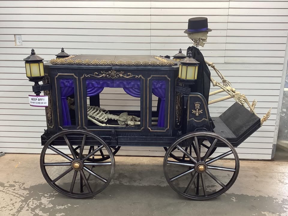 Accents Holiday 5 FT Grave & Bones Animated LED Hearse