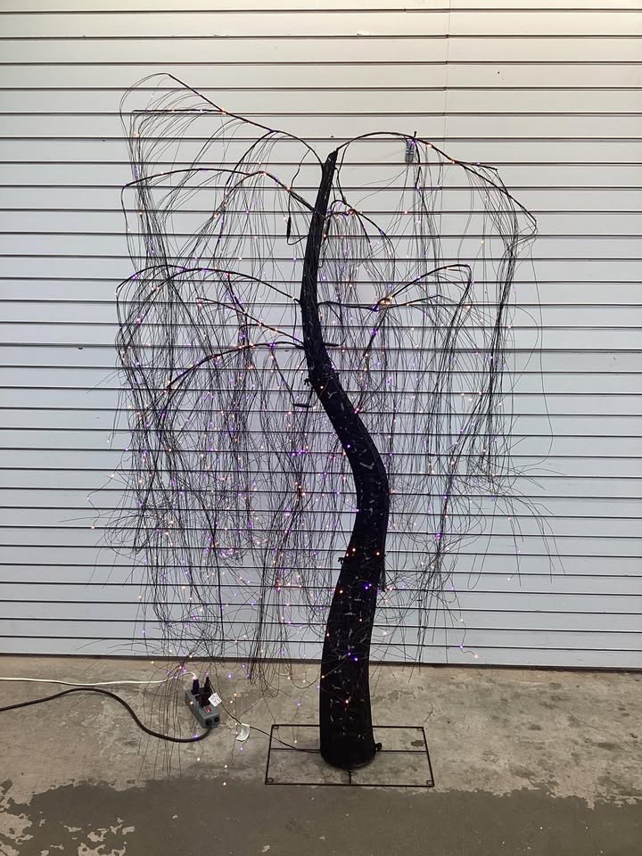 Home Accents Holiday 7 ft. Halloween Classics Color Changing LED Willow Tree Y8