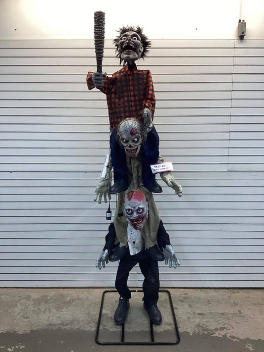 7.5ft Gruesome Grounds Zombie Trio Animatronic