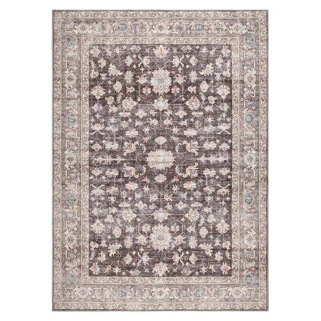 Member's Mark Everwash Washable Area Rug, Dark Brown