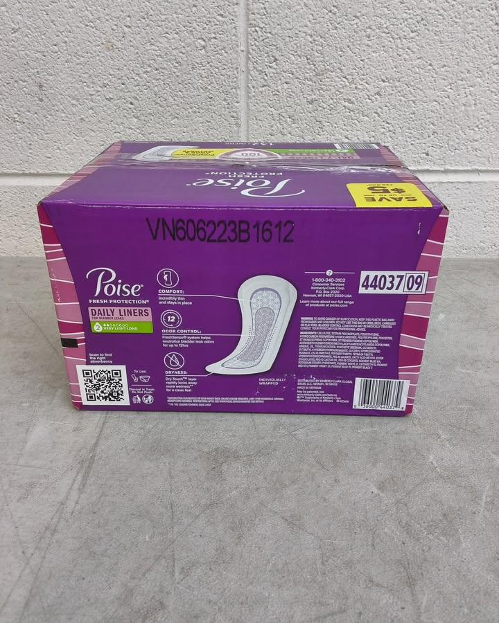 Poise Daily Incontinence Panty Liners, 2 Drop Very Light, 132 ct.