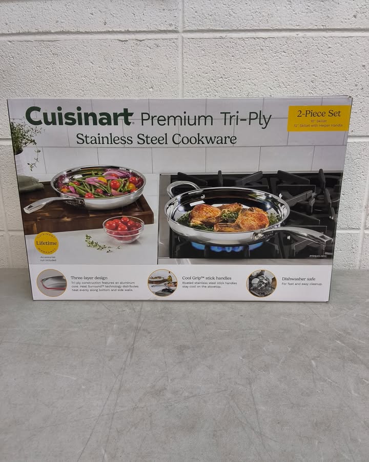 Cuisinart 2-Piece Premium Tri-Ply 10” & 12” Skillet Set