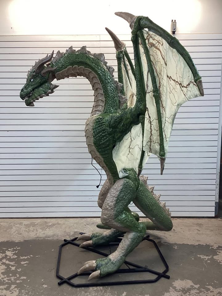 Home Accents Holiday 8 ft. Wide Gruesome Grounds Giant-Sized Color-Changing Animated LED Wyvern