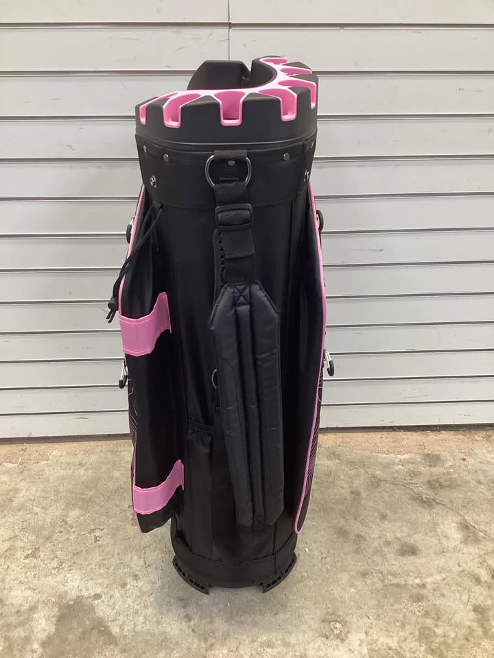 Molded Lock Top Golf Cart Bag with 14-Way Full Length Dividers and 11 Pockets