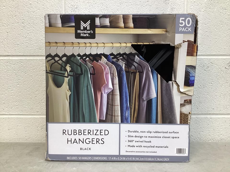 Member's Mark Heavy Duty Rubberized Hangers - 50 Pack