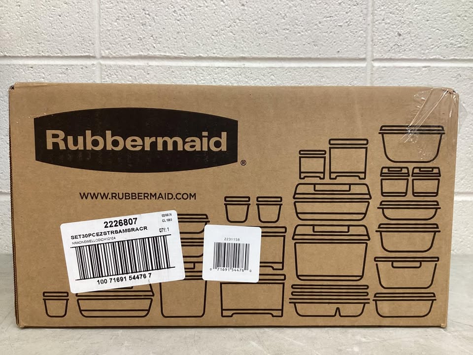 Rubbermaid EasyStore Containers with Lids, 30-Piece Set