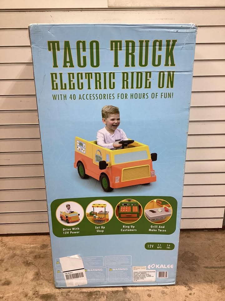 Taco Truck 12V Ride-On with Accessories