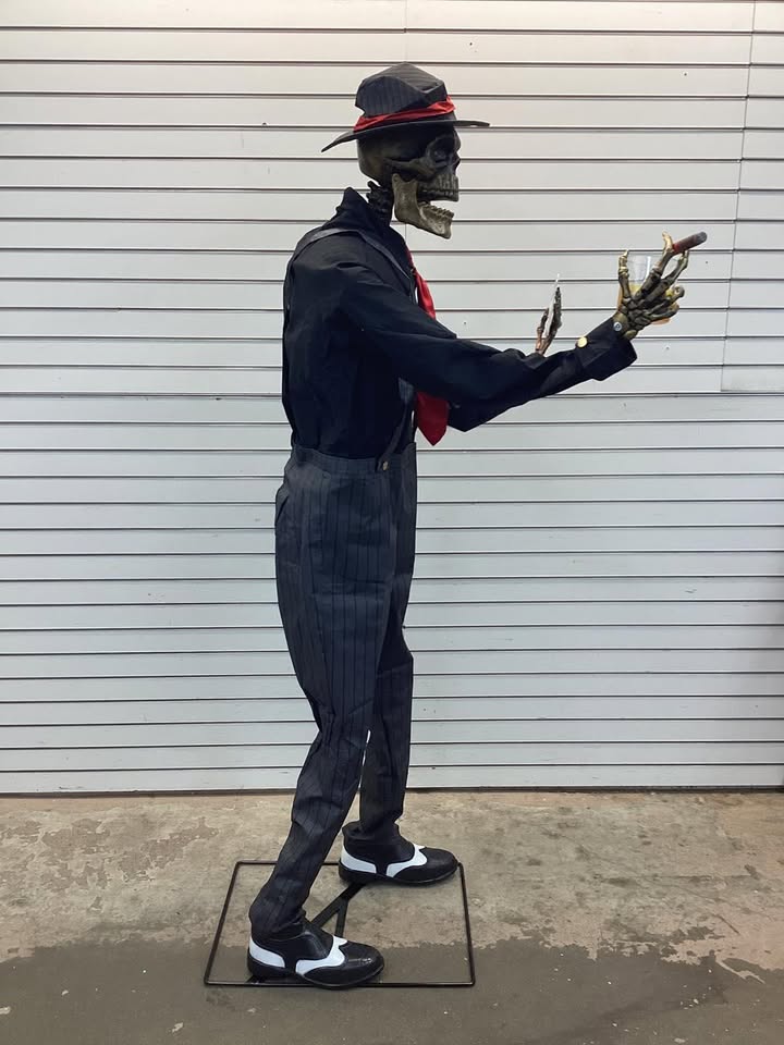 Home Accents 6.5 ft. Animated LED Jack of Spades Skeleton Animatronic