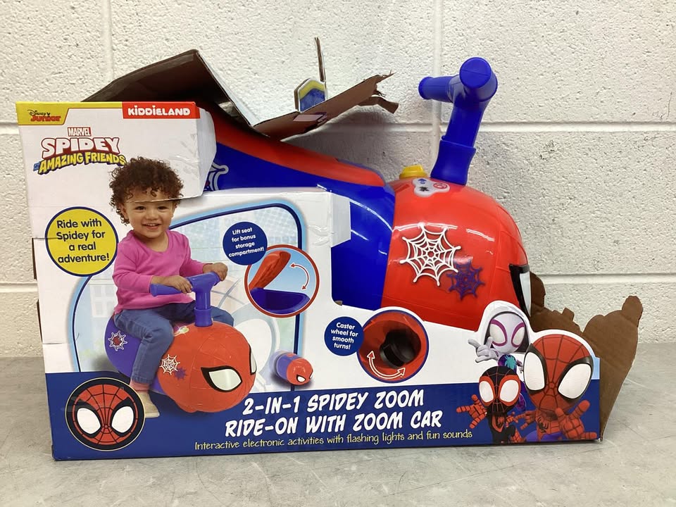 Spiderman 2 in 1 Zoom Ride-On with Zoom Car