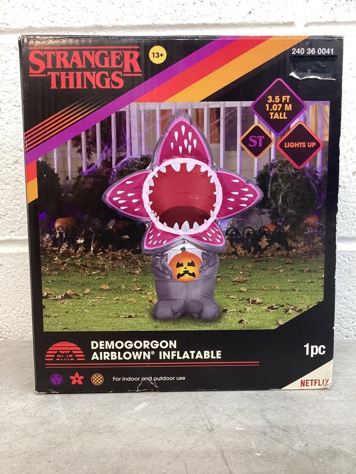 Stranger Things Demogorgon Airblown Inflatable, 3.5 ft Tall, Lights Up, For Indoor and Outdoor Use