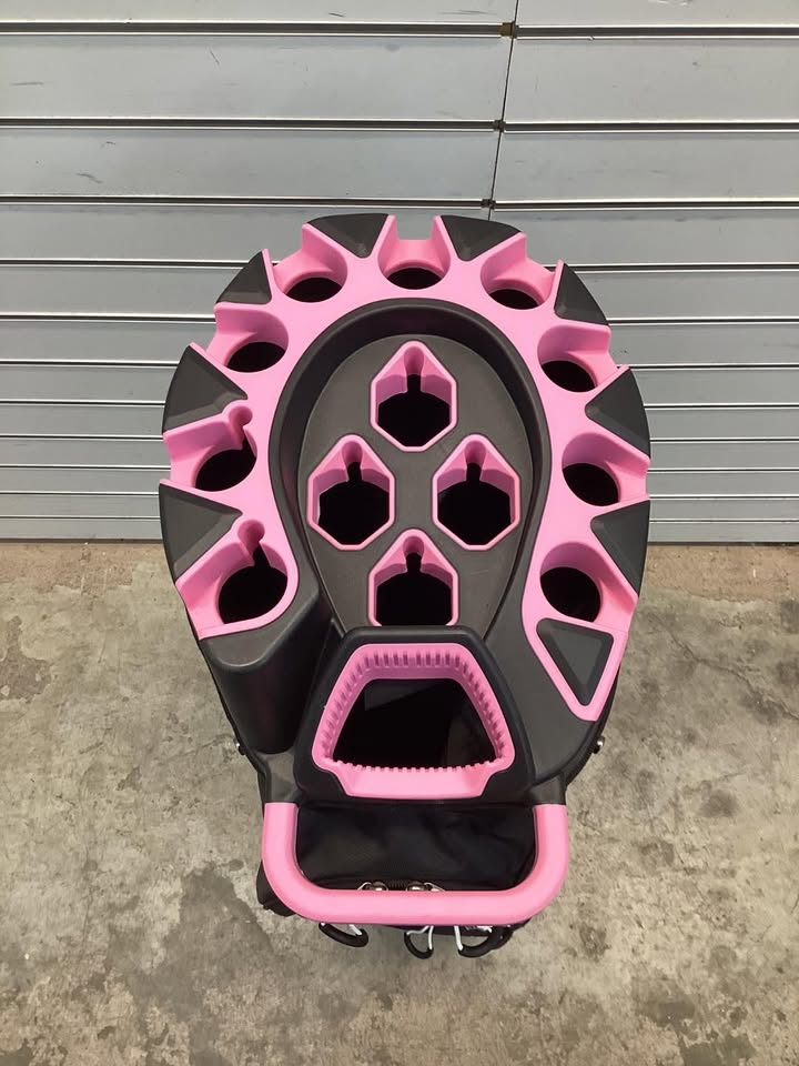 Molded Lock Top Golf Cart Bag with 14-Way Full Length Dividers and 11 Pockets