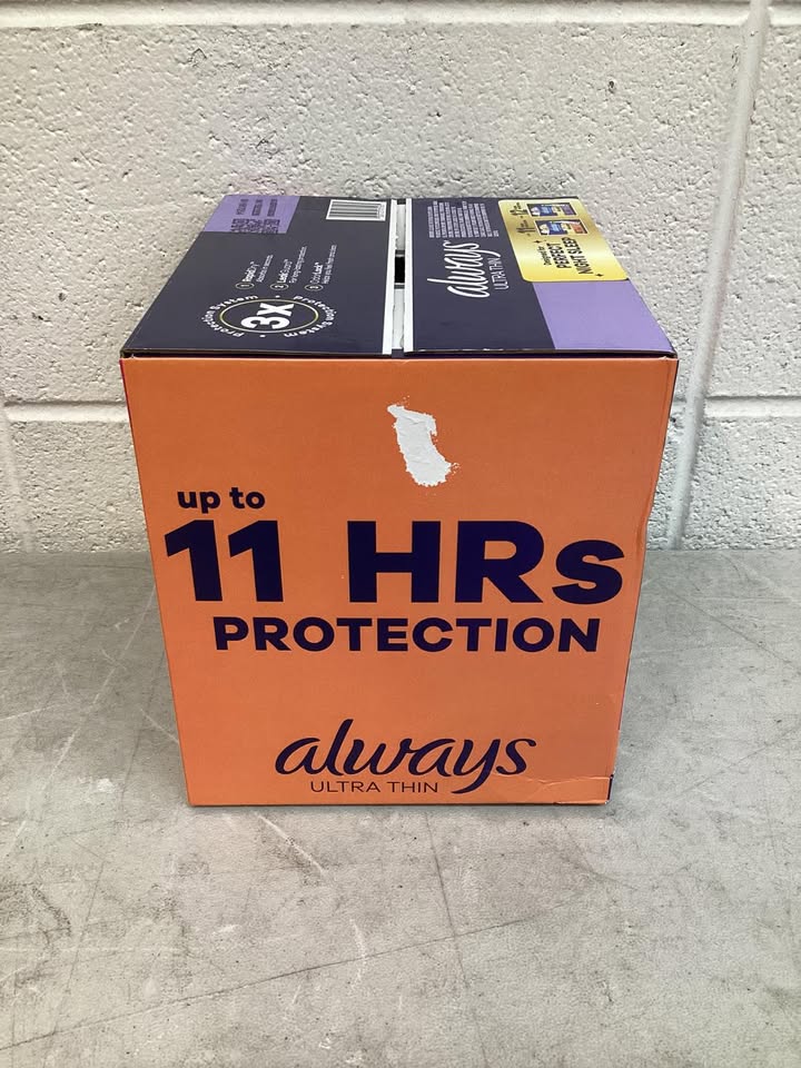 Always Ultra Thin Overnight Pads with Wings, Size 4, 80 ct.