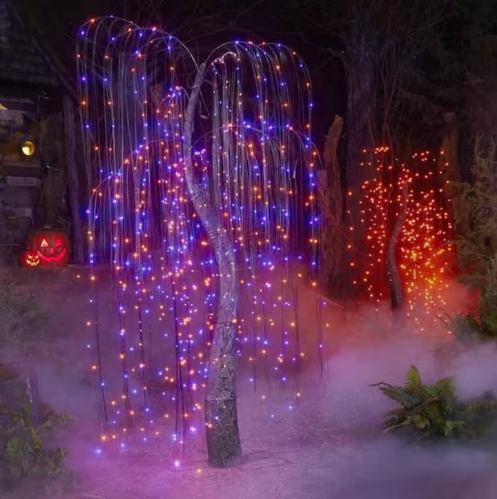 Home Accents Holiday 7 ft. Halloween Classics Color Changing LED Willow Tree Y8