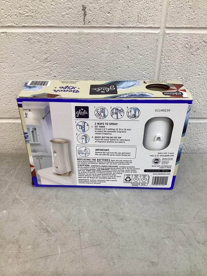 Glade Automatic Spray Air Freshener Americana Collection, Beach Life, 1 Holder + 3 Refills