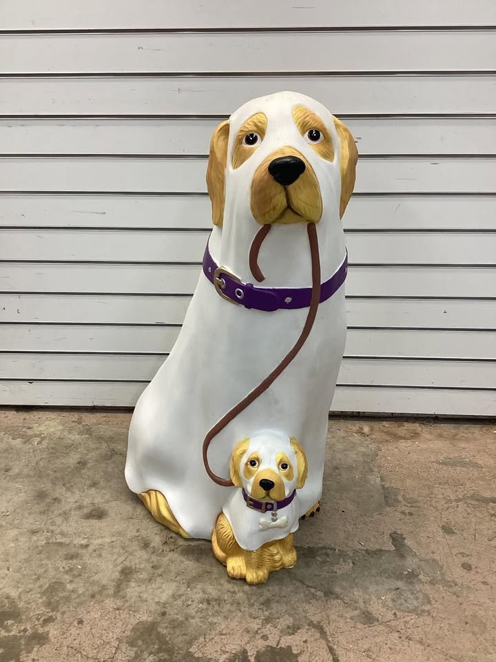 Golden Retriever Halloween Dog Blow Mold Ghost LED