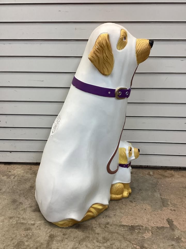 Golden Retriever Halloween Dog Blow Mold Ghost LED
