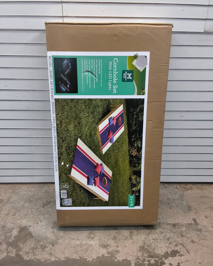 Member's Mark Official Size 2' x 4' Cornhole Board Set with LED Lights