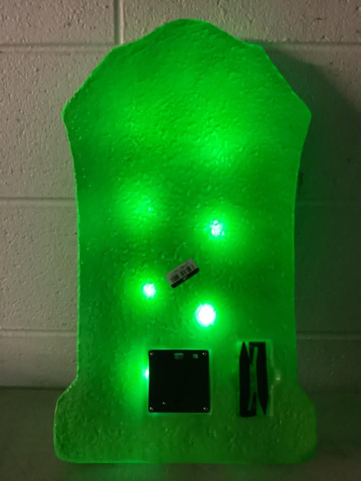 21" Haunt Ya Later Lit Plastic Tombstones Halloween Decorative Prop Green - Hyde and EEK! Boutique