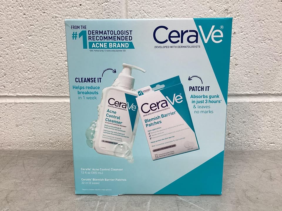 CeraVe Acne Cleanser + Blemish Patch Set