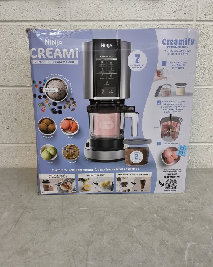 Ninja CREAMi 7-in-1 Ice Cream & Sorbet Maker with Additional Pints