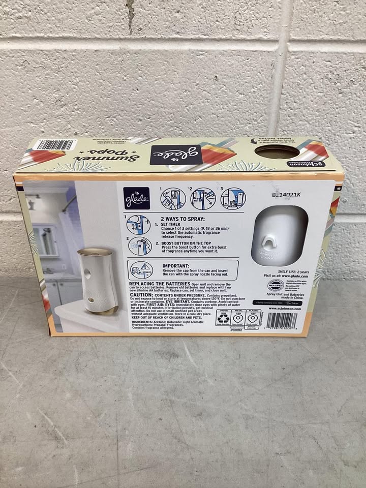 Glade Automatic Spray Air Freshener Americana Collection, Summer Pops, 1 Holder + 3 Refills