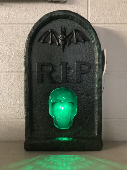 21" 'Trick or Treat' Lit Plastic Tombstones Halloween Decorative Prop Gray - Hyde and EEK! Boutique