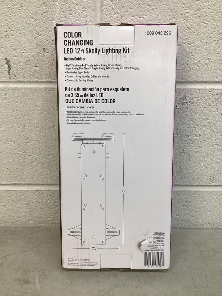 Home Accents Holiday Color Changing LED 12 FT Skelly Lighting Kit