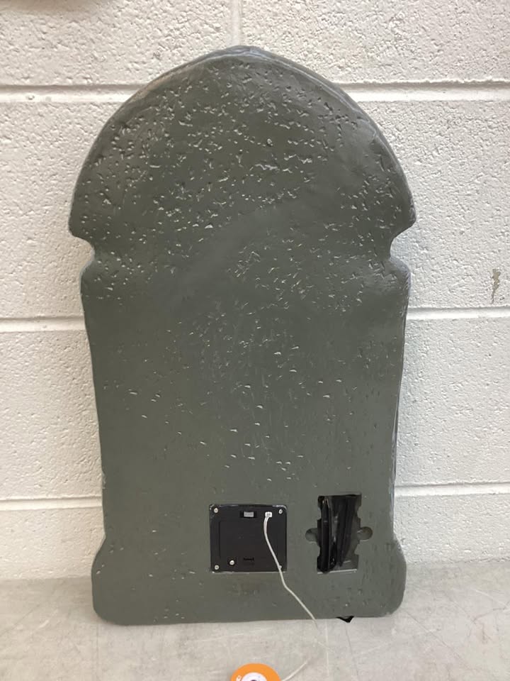 21" 'Trick or Treat' Lit Plastic Tombstones Halloween Decorative Prop Gray - Hyde and EEK! Boutique