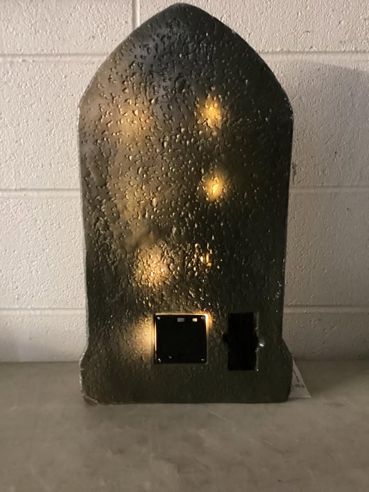 21" 'RIP' Lit Plastic Tombstones Halloween Decorative Prop Gray - Hyde and EEK! Boutique