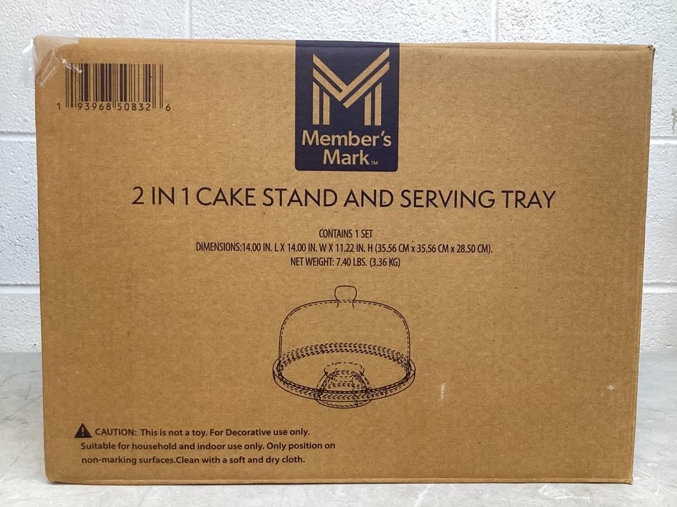 Member's Mark 2-in-1 Cake Stand with Serving Tray