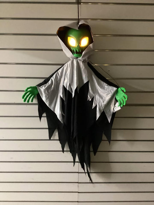 Glowing Alien Halloween Hanging Ornament, LED Light Up Horror Party Decor